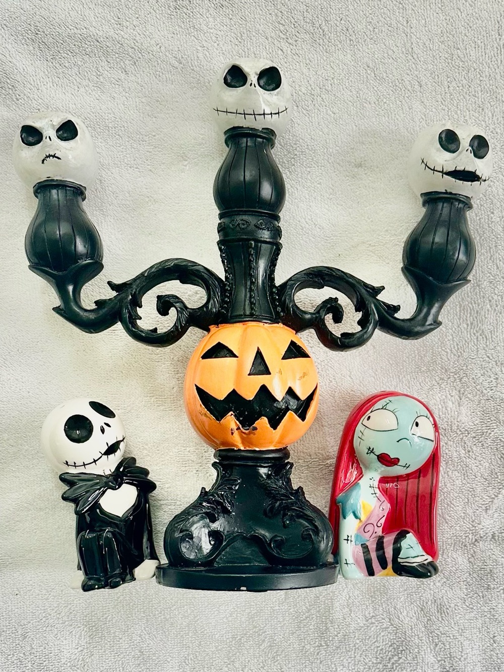 Disney The Nightmare Before Christmas Bundle Candelabra and Salt & Pepper Shaker